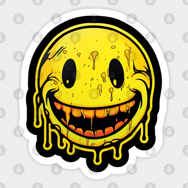 Acid Face Sticker by NineBlack